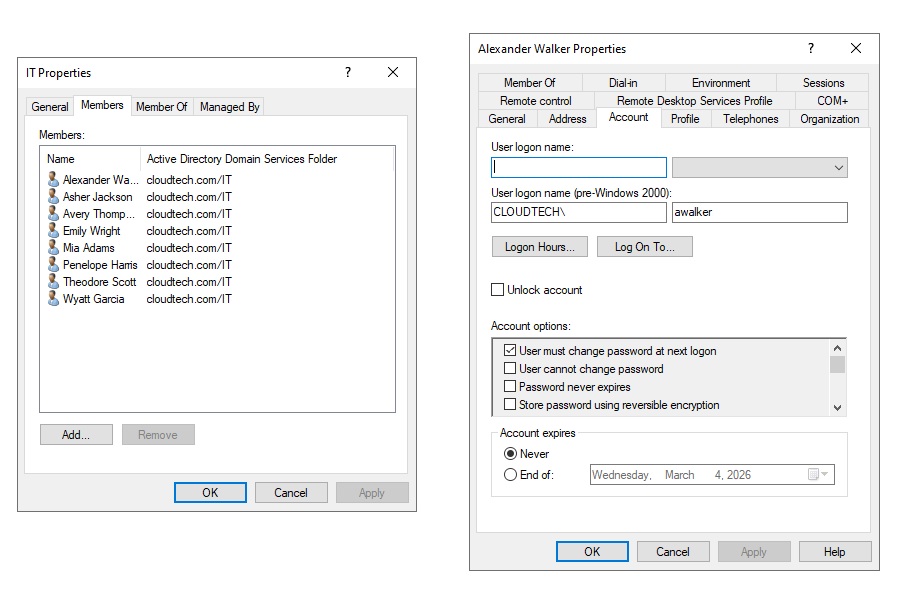 IT group showing IT Staff