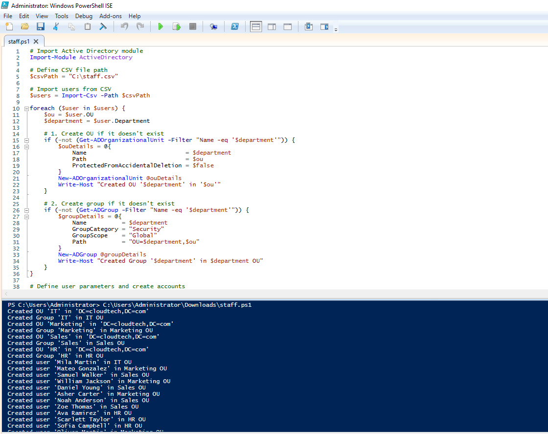 Powershell script