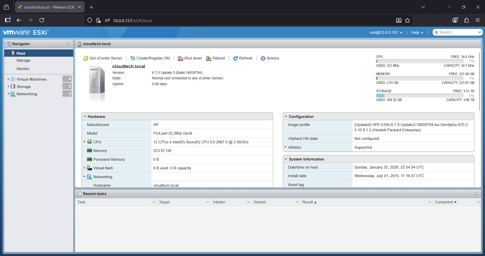 ESXi Interface