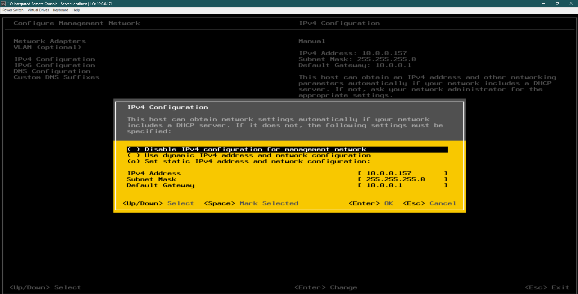 Static IP Configuration